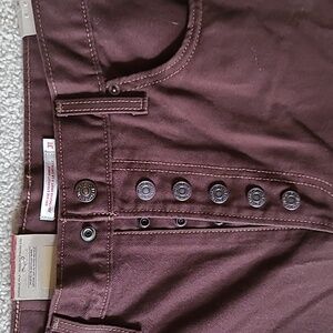 NWT Brown Levi's Ribcage Straight Ankle